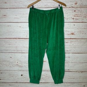 New Suzie Kondi Patmos High Rise Pocket Pants in Jellybean Green Velour Sz L